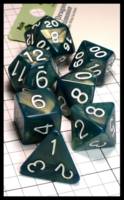 Dice : Dice - Dice Sets - Role 4 Initiative Sea Dragon Shimmer with White Numerals - Dark Ages